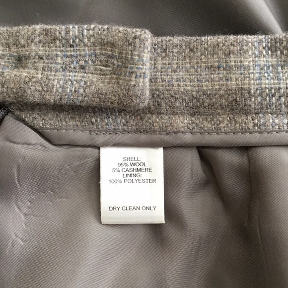 Talbots Pencil Skirt Wool Cashmere Gray Size 6 - Picture 4 of 6